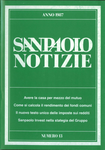 Sanpaolo notizie, 1987 (c) Archivio Storico della Compagnia di San Paolo